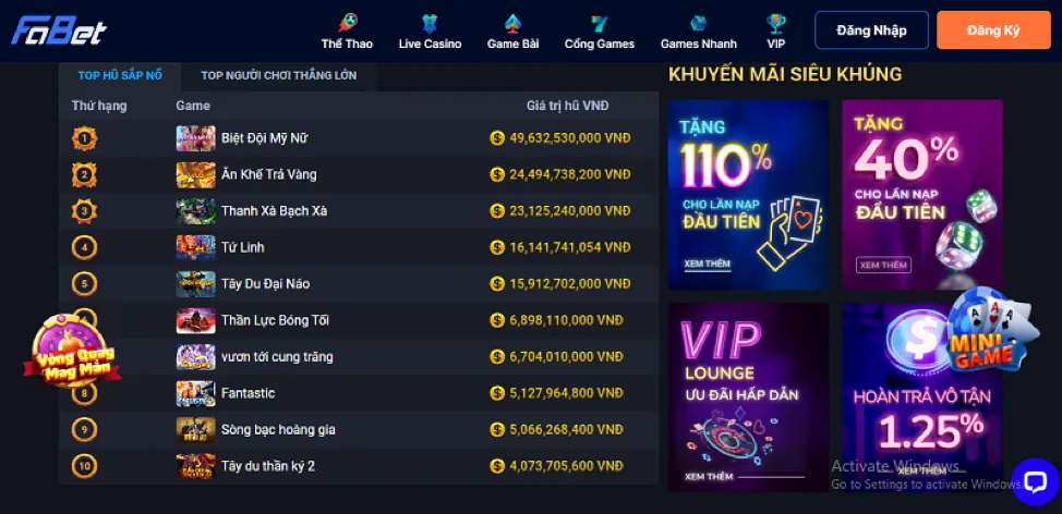 Ưu đãi VIP độc quyền rs88 win